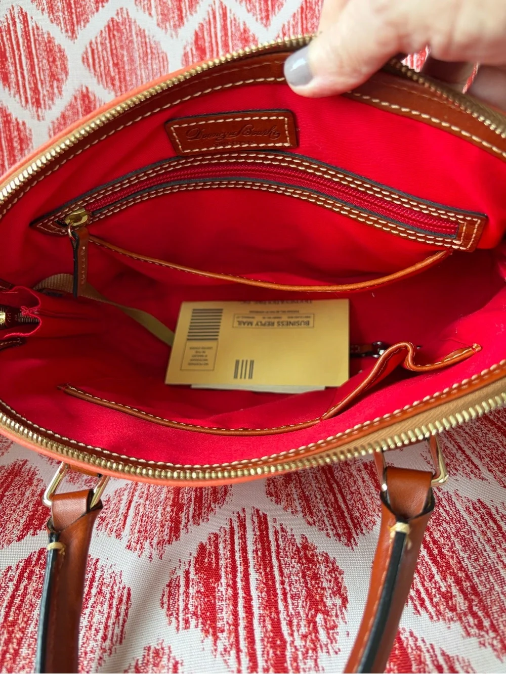 Dooney & Bourke Coral Zip Zip Pebbled Leather Satchel